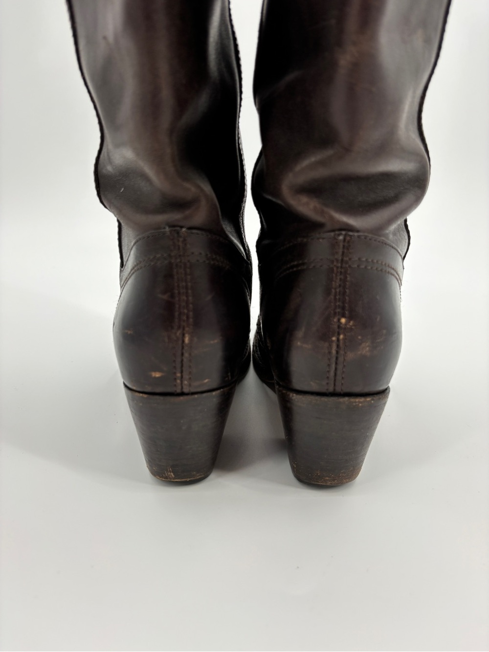 Frye Jane Brown Leather Calf Boots 77231 - Picture 13 of 16